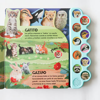 Libro sonoro - 10 sonidos de asombrosos y adorables animales bebes