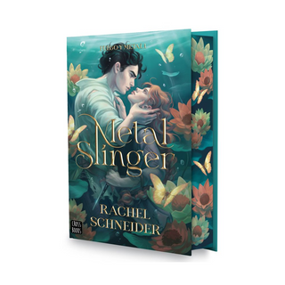 Portada del libro Fuego y metal 1. Metal Slinger. Edición con cantos tintados de Rachel Schneider