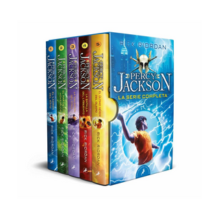 Portada del libro Percy Jackson y los Dioses del Olimpo - la Serie Completa: (Pack Con: El Ladrón del Rayo | el mar de los Monstruos | la Maldición del Titán | la.   Héroe del Olimpo) (Salamandra Bolsillo) de Rick Riordan