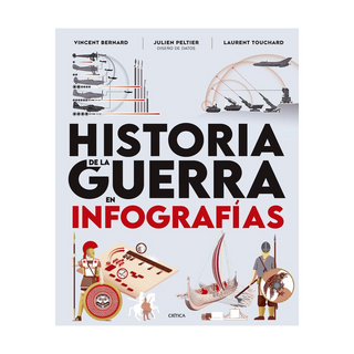 Portada del libro Historia de la guerra en infografías de Vincent Bernard; Julien Peltier; Laurent Touchard