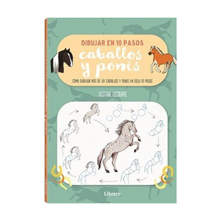 Portada del libro DIBUJAR EN 10 PASOS: CABALLOS Y PONIS de Justine Lecouffe