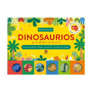 Portada del libro Descubro el mundo - DINOSAURIOS PODEROSOS de Sarah Lock y Rebeca Barragán Barberá