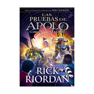 Portada del libro PRUEBAS DE APOLO 3. LABERINTO EN LLAMAS de Rick Riordan