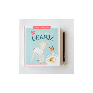 Portada del libro Encuentra siente y aprende - animales de la granja