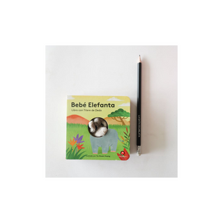 Portada del libro Libro con títere de dedo - Bebé elefanta