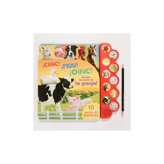 Portada del libro Libro sonoro - 10 sonidos de la granja. Cuac-Muu-Oinc
