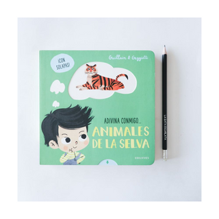 Portada del libro Adivina conmigo - Animales de la selva