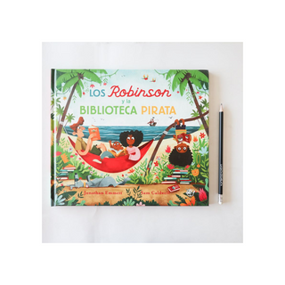 Portada del libro Los Robinson y la biblioteca pirata