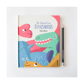 Portada del libro Al llegar los dinosaurios