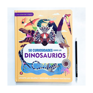 Portada del libro 50 curiosidades sobre los dinosaurios