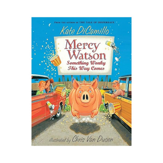 Portada del libro Mercy Watson book #6 something wonky this way comes
