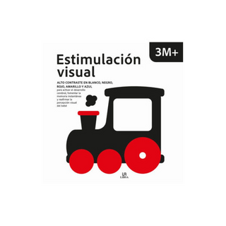 Portada del libro ESTIMULACION VISUAL 3M+. Alto contraste en blanco,