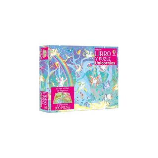 Portada del libro libro y puzzle - UNICORNIOS (300 piezas)