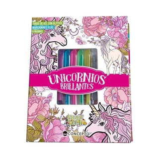 Portada del libro MEGAKIT DE ARTE - UNICORNIOS BRILLANTES