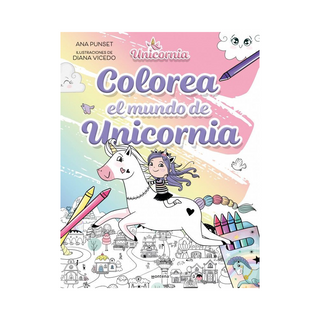 Portada del libro UNICORNIA: MUNDO DE UNICORNIA COLOREAR