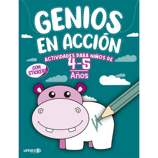 Portada del libro GENIOS EN ACCIÓN - ACTIVIDADES PARA NIÑOS DE 4/5 AÑOS