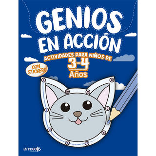 Portada del libro GENIOS EN ACCIÓN - ACTIVIDADES PARA NIÑOS DE 3/4 AÑOS
