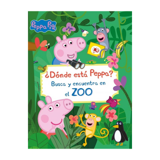 Portada del libro ¿DONDE ESTA PEPPA EN EL ZOO? de Hasbro